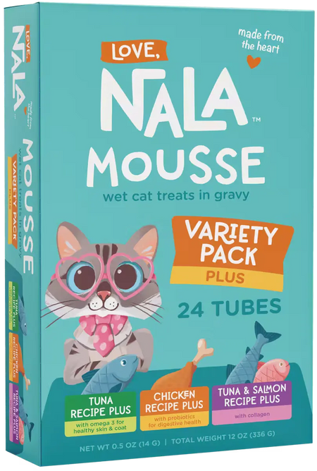 Love, Nala mousse variety pack plus 24 tubes