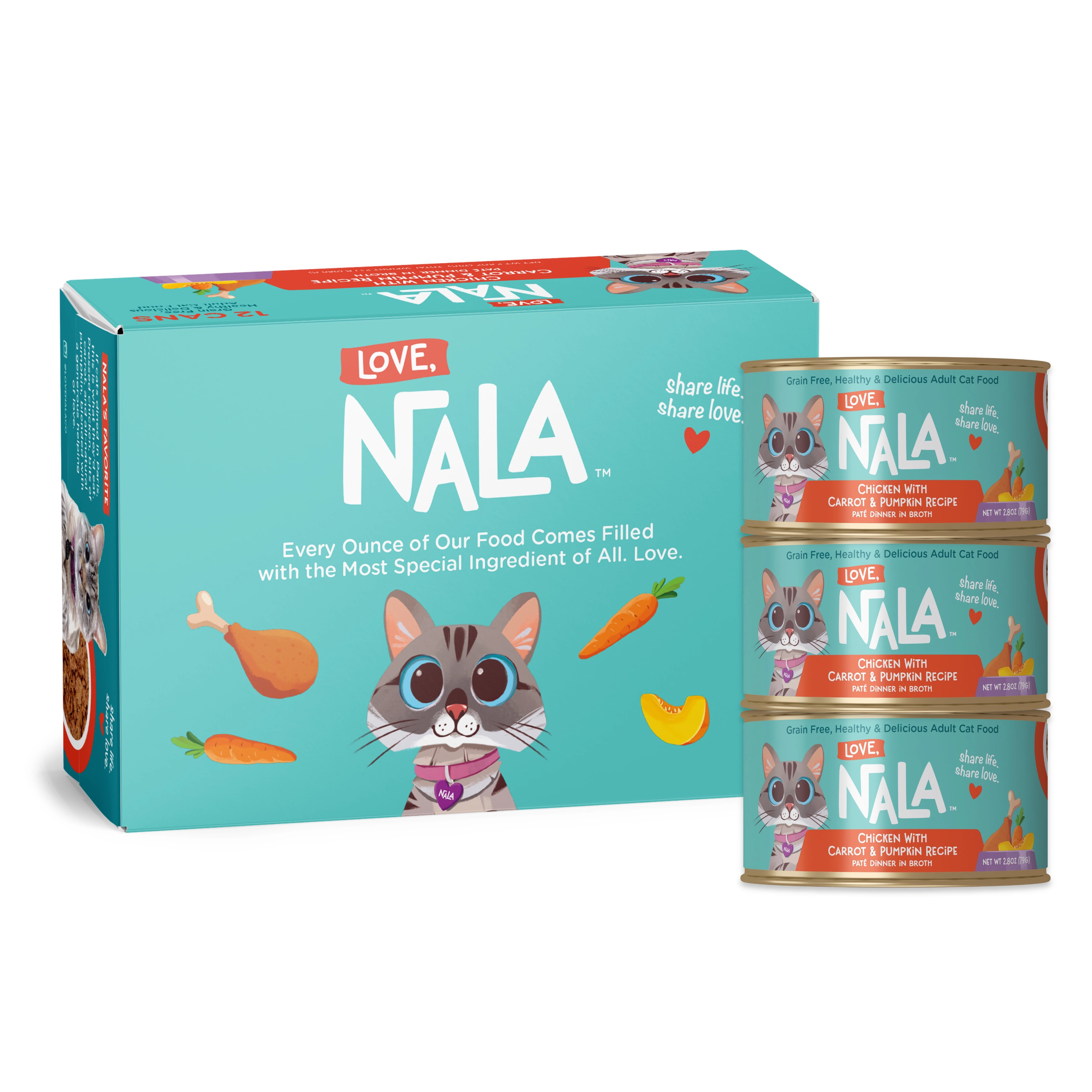 Chicken Pate Cat Food with Carrot & Pumpkin Recipe, 2.8-oz - Love Nala