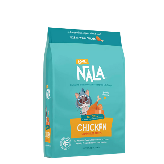 Chicken Grain Free Recipe Air-Dried Adult Cat Food 1lb bag
