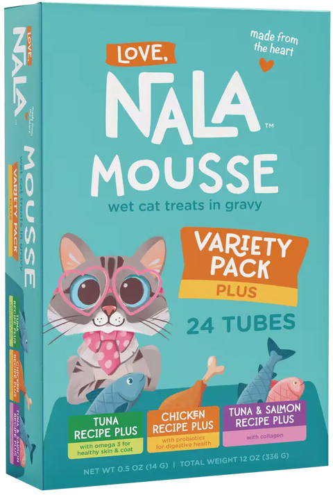 Love, Nala mousse variety pack plus 24 tubes
